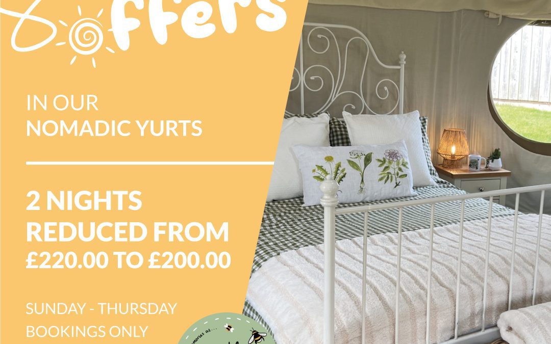 Summer offers in our Nomadic Yurts
